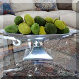 D84. Metal two handled vase. 6”h x 22”w - $36
